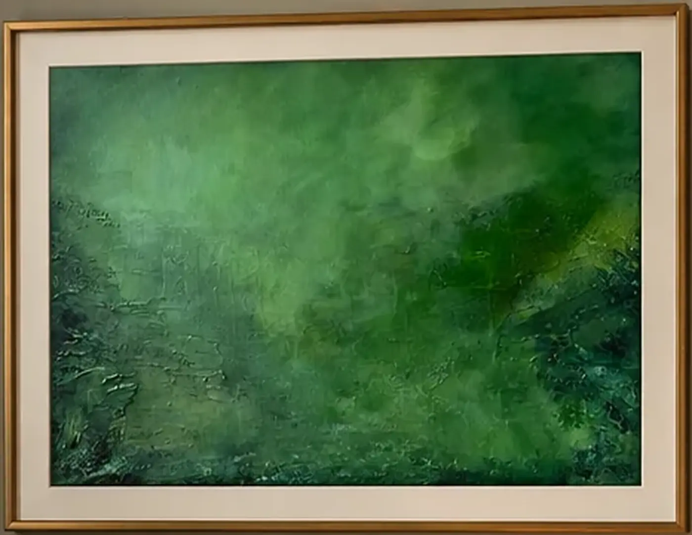 After the Monsoon by Margherita Iacopini: a deep green textured landscape
